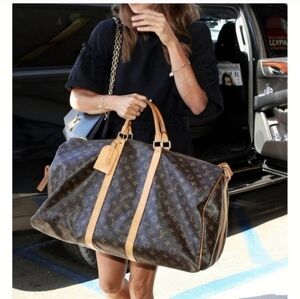 Authentic Louis Vuitton Vintage Monogram Keepall 60 Travel Duffle Bag